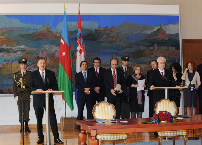 Prezident İlham Əliyev: Xorvatiya TANAP layihəsi vasitəsilə Azərbaycan qazının Avropa məkanına gətirilməsində tərəfdaşımız olacaq (FOTO) (ƏLAVƏ OLUNUB)